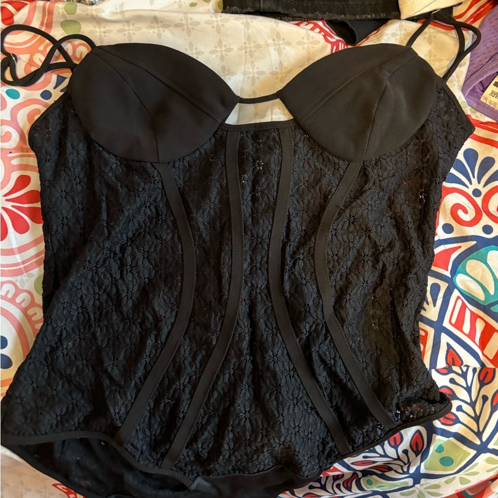 Zara Black Lace Top